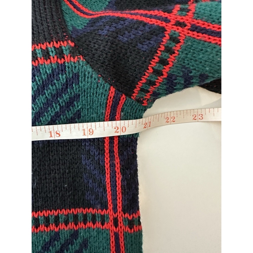 Crystal-Kobe Cardigan Sweater Women Medium Plaid Pockets Academia Career Y2K - Picture 4 of 7